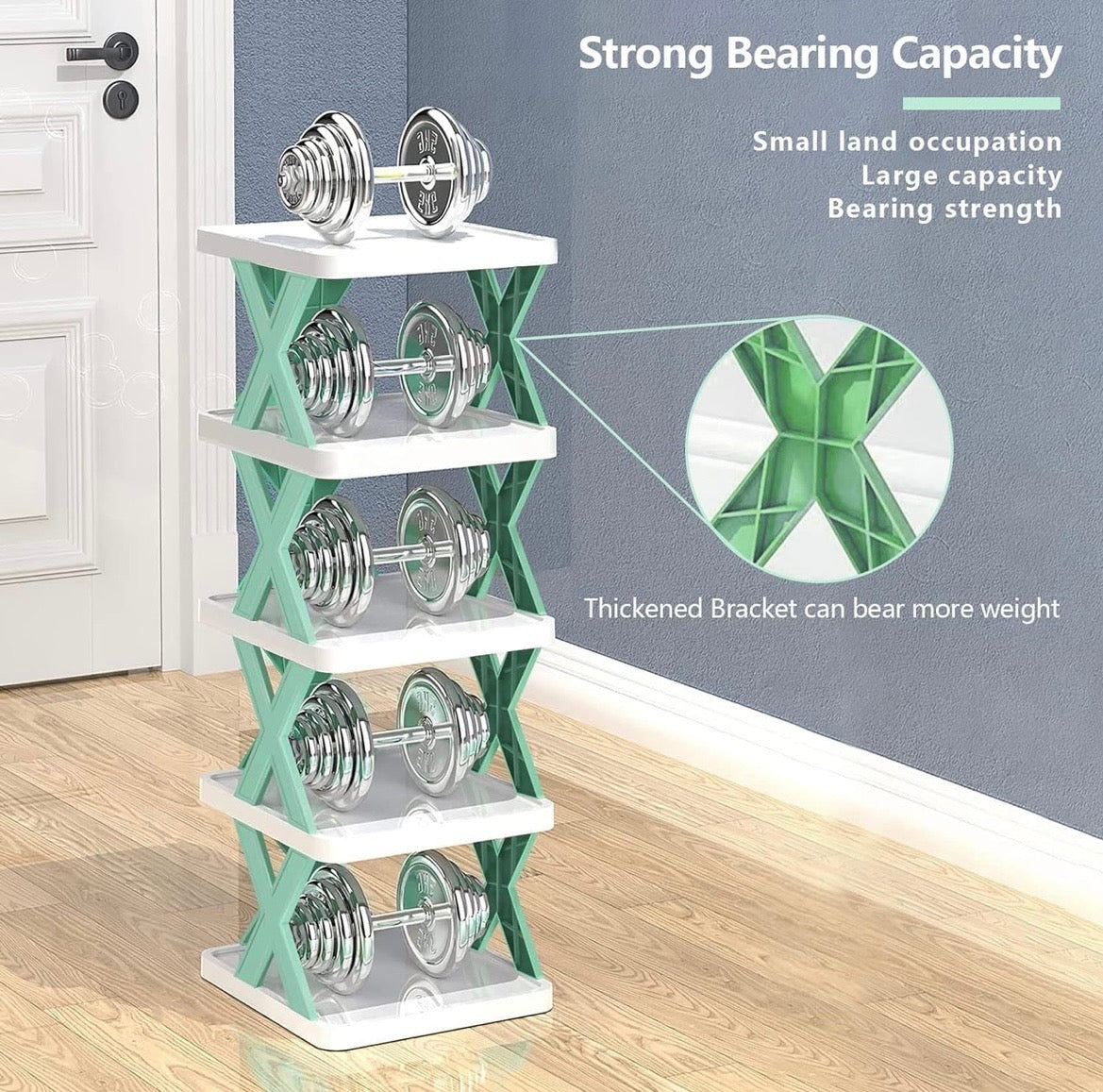 6-Tier Stackable Shoe Rack Organizer – Compact Storage Shelf