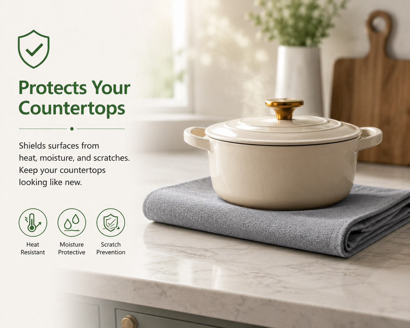 Magic Water Absorbing Kitchen Cloth – Reusable & Fast Drying Cleaning Mat