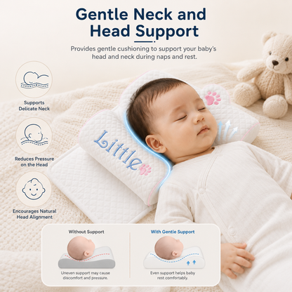 Premium Baby Head Shaping Pillow | Anti-Flat Head Support Cushion for Newborns