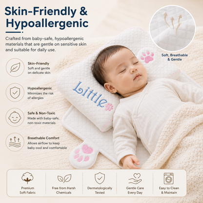 Premium Baby Head Shaping Pillow | Anti-Flat Head Support Cushion for Newborns