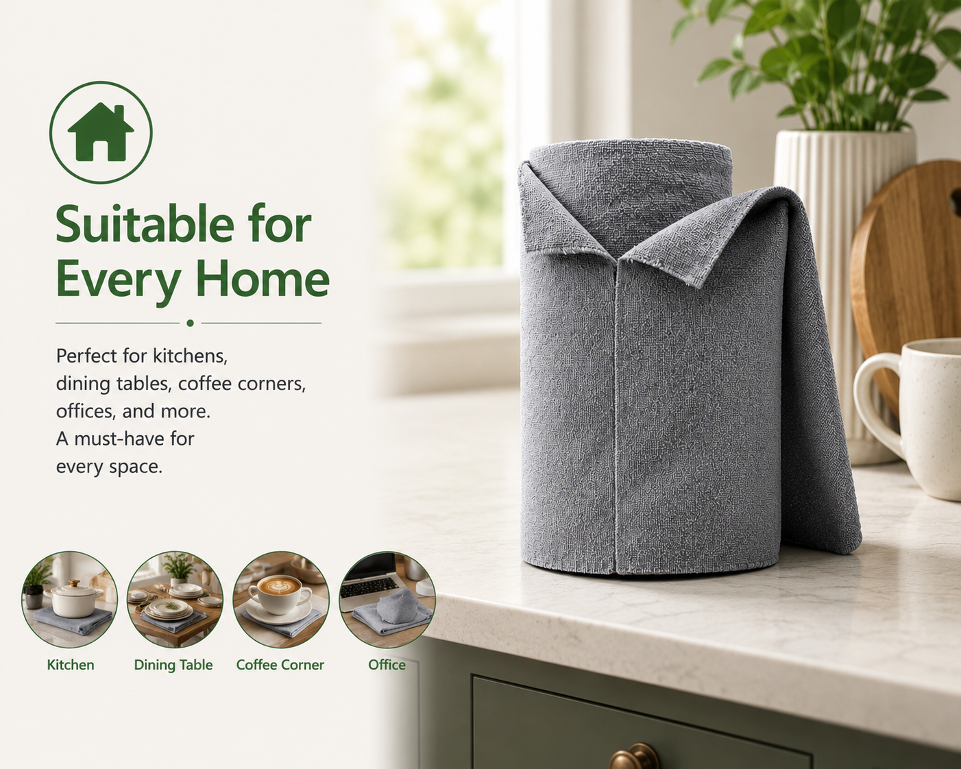 Magic Water Absorbing Kitchen Cloth – Reusable & Fast Drying Cleaning Mat