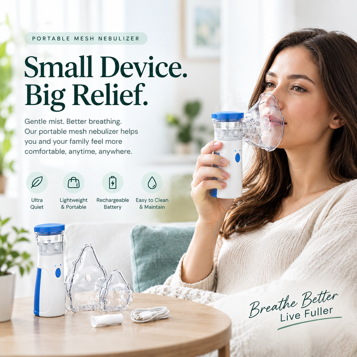 WELLIX Portable Mesh Nebulizer with Transparent Mask