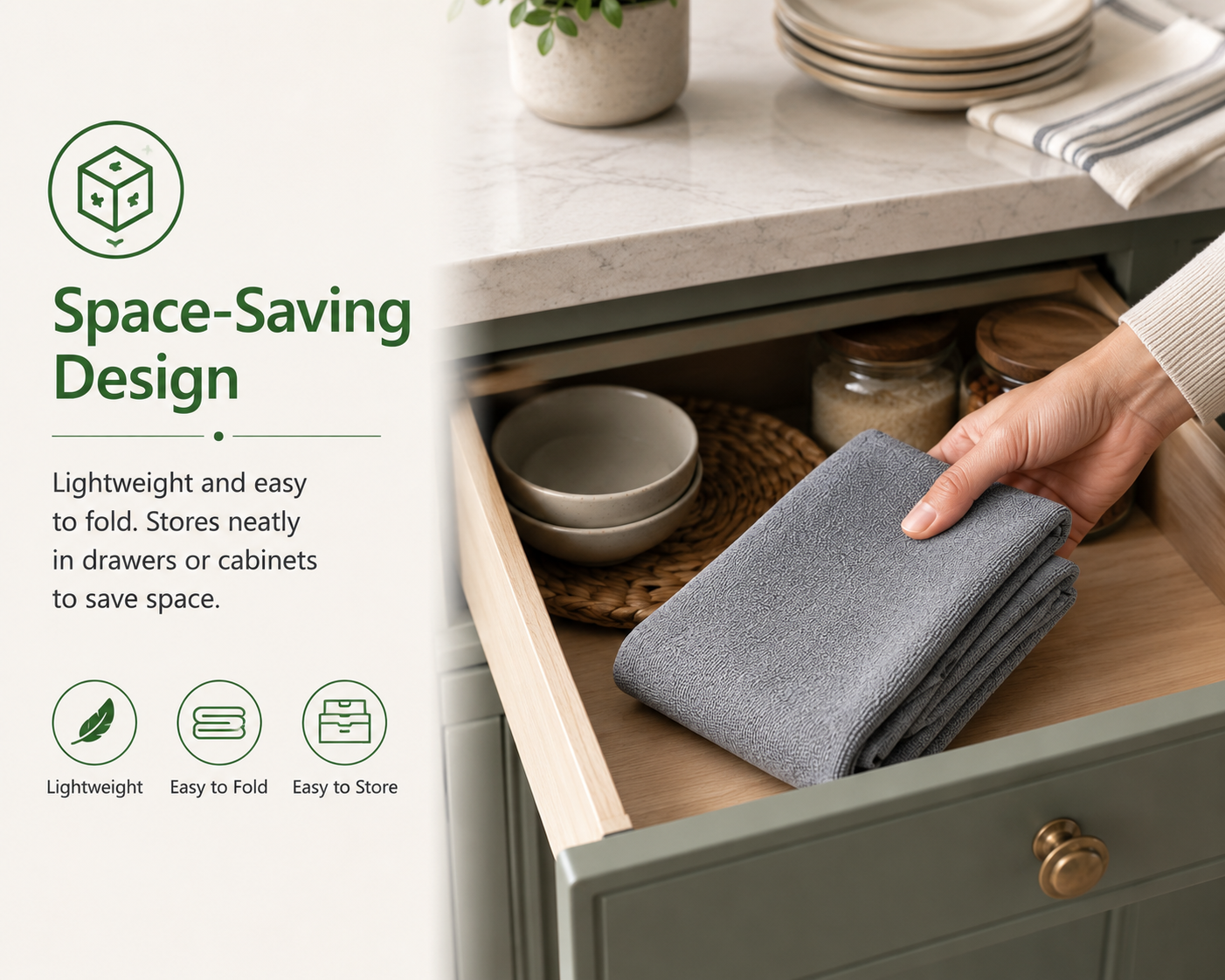 Magic Water Absorbing Kitchen Cloth – Reusable & Fast Drying Cleaning Mat
