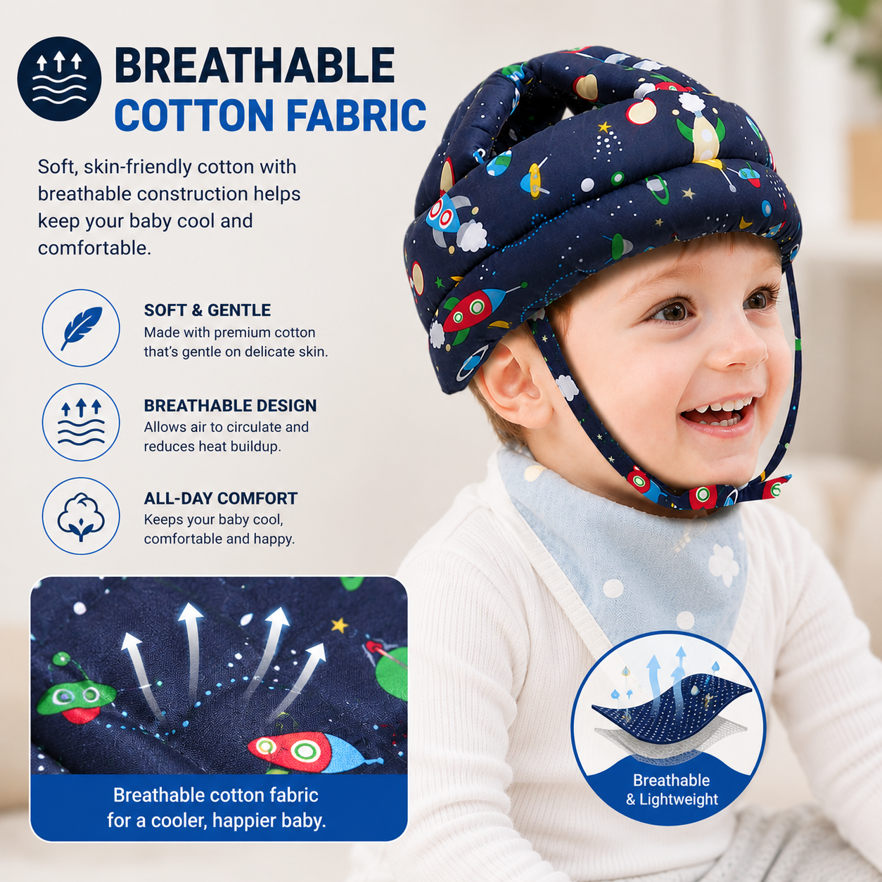 Baby Head Safety Helmet For Crawling Walking Baby Head Protectorㅤㅤ