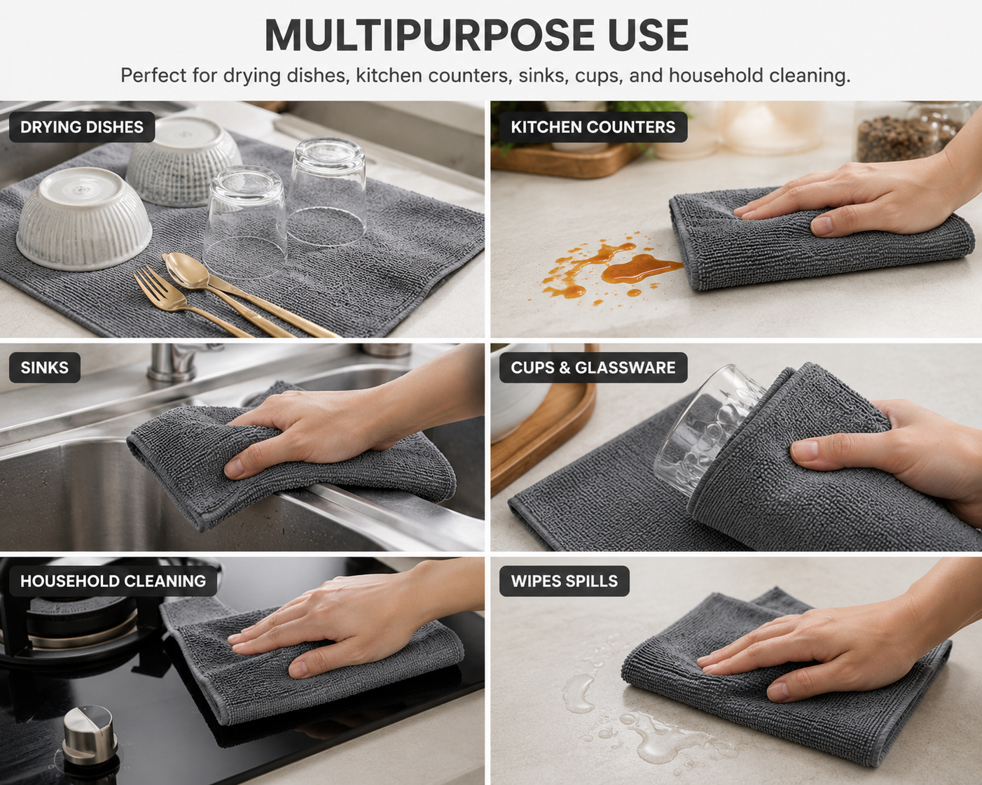 Magic Water Absorbing Kitchen Cloth – Reusable & Fast Drying Cleaning Mat