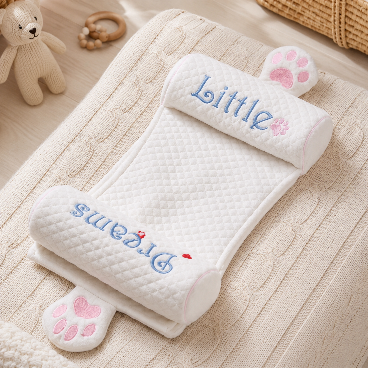 Premium Baby Head Shaping Pillow | Anti-Flat Head Support Cushion for Newborns