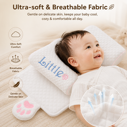 Premium Baby Head Shaping Pillow | Anti-Flat Head Support Cushion for Newborns