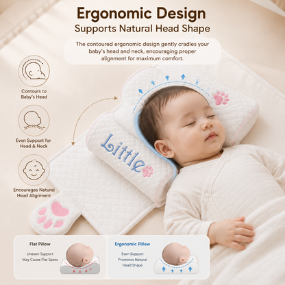 Premium Baby Head Shaping Pillow | Anti-Flat Head Support Cushion for Newborns