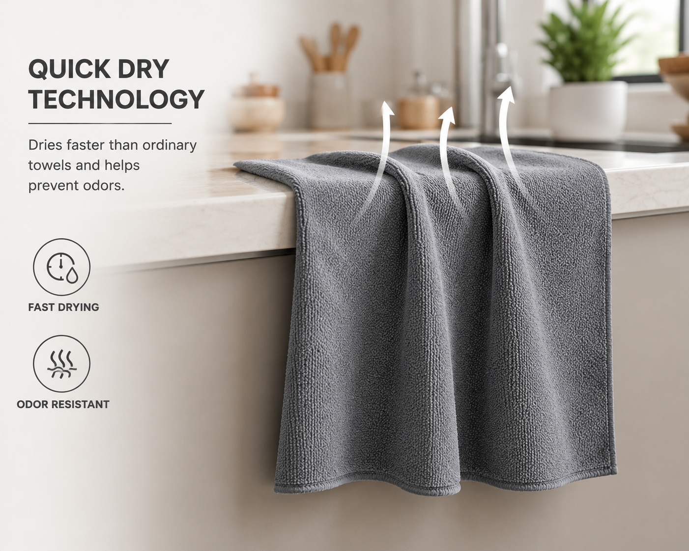 Magic Water Absorbing Kitchen Cloth – Reusable & Fast Drying Cleaning Mat