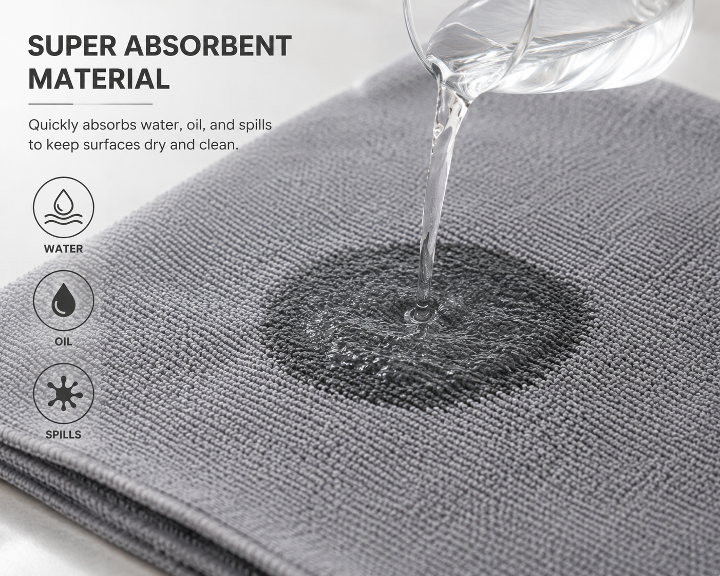 Magic Water Absorbing Kitchen Cloth – Reusable & Fast Drying Cleaning Mat