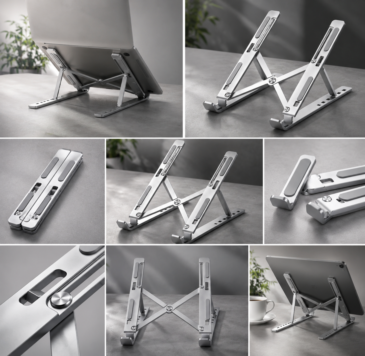 Premium Foldable Adjustable Aluminum Laptop Stand