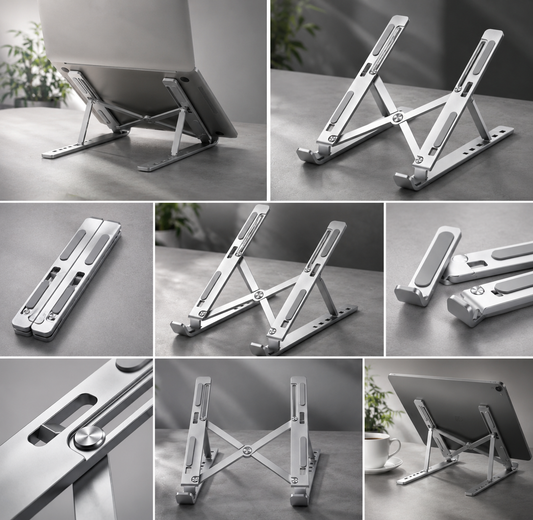 Premium Foldable Adjustable Aluminum Laptop Stand