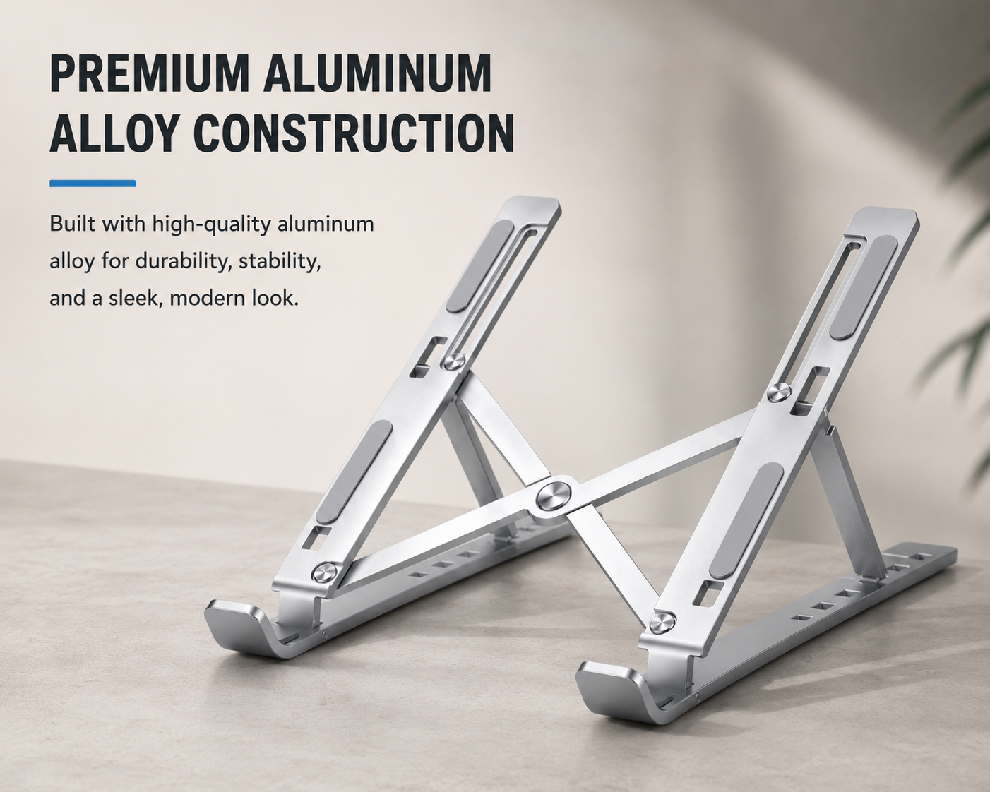 Premium Foldable Adjustable Aluminum Laptop Stand