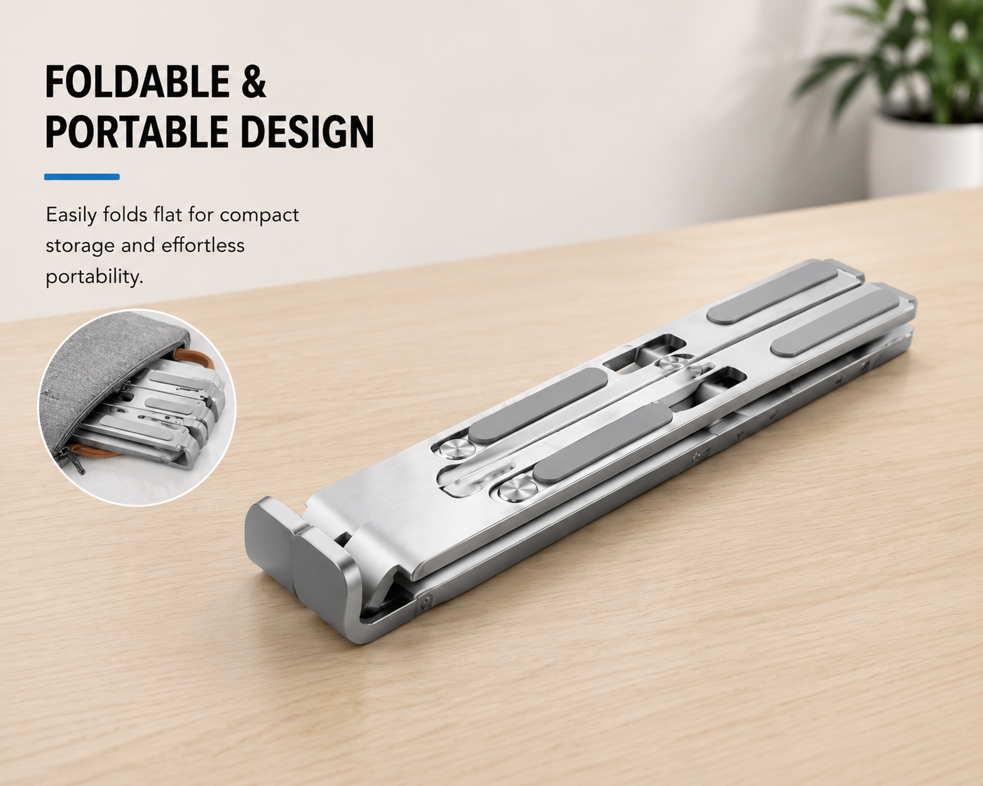 Premium Foldable Adjustable Aluminum Laptop Stand
