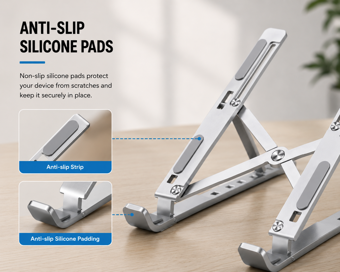 Premium Foldable Adjustable Aluminum Laptop Stand