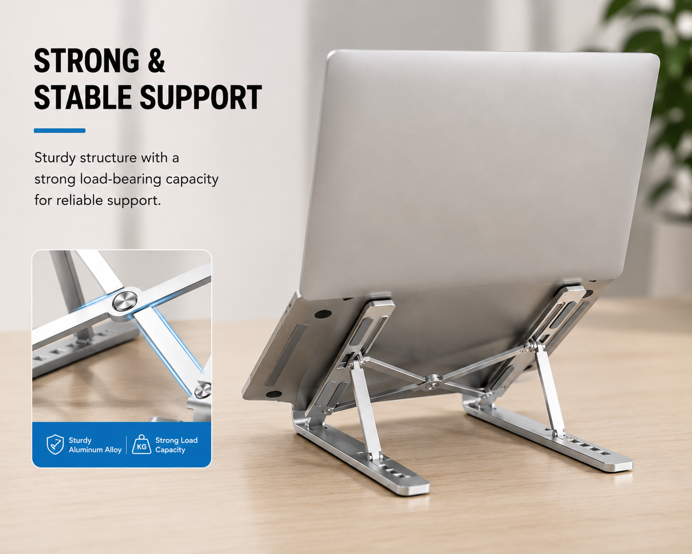 Premium Foldable Adjustable Aluminum Laptop Stand