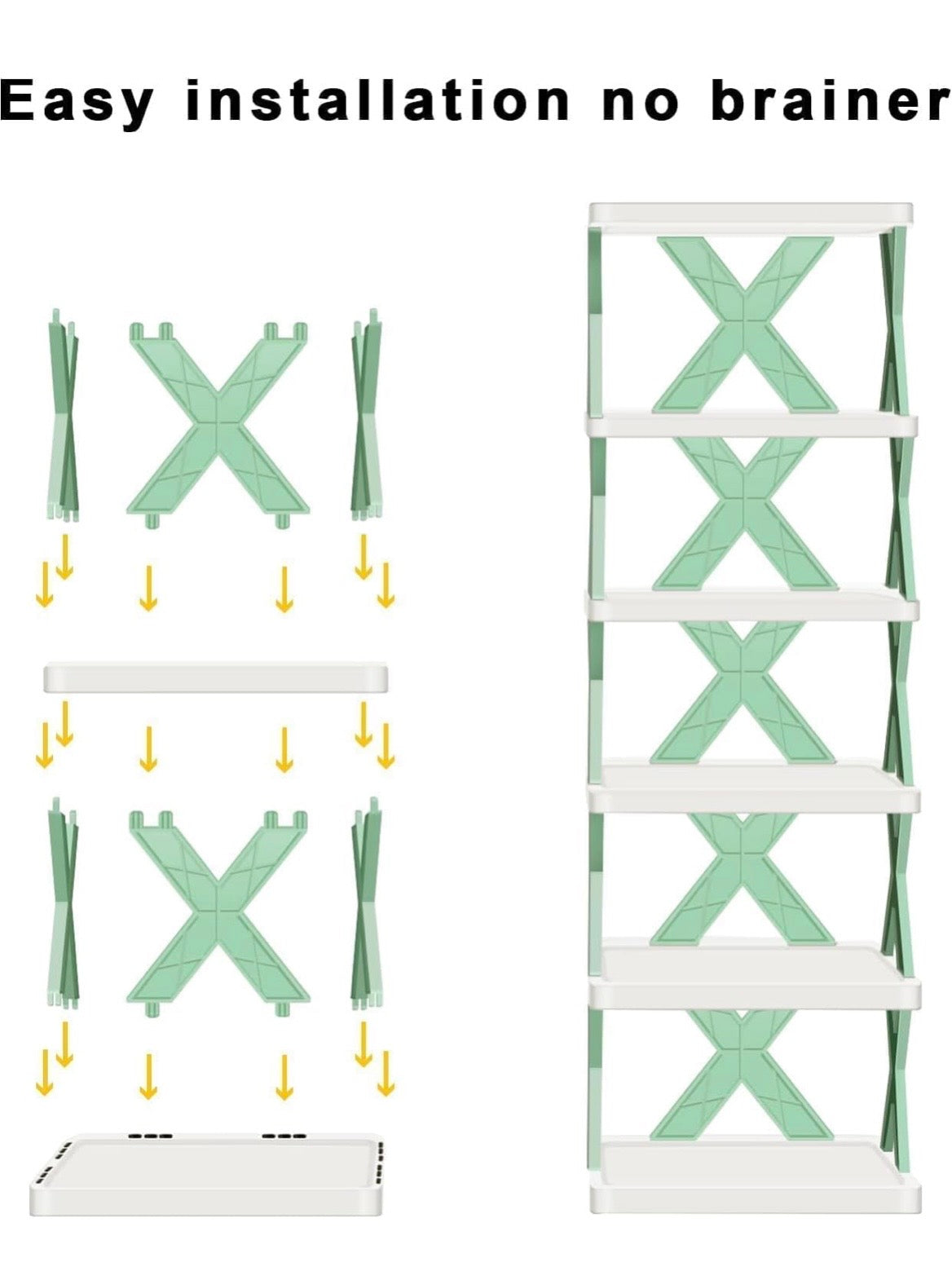 6-Tier Stackable Shoe Rack Organizer – Compact Storage Shelf