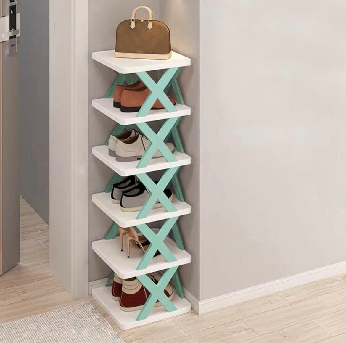 6-Tier Stackable Shoe Rack Organizer – Compact Storage Shelf